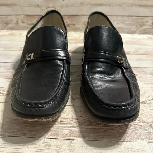 Florsheim Imperial Mens Size 11 C Black Soft Leather Loafer Shoes Vintage - Picture 8 of 11